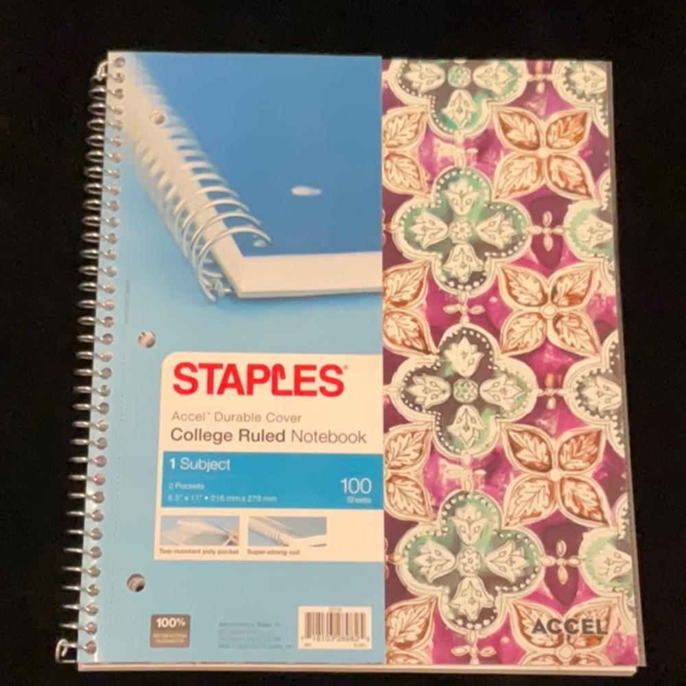 Brand new Staples College Ruled Notebook